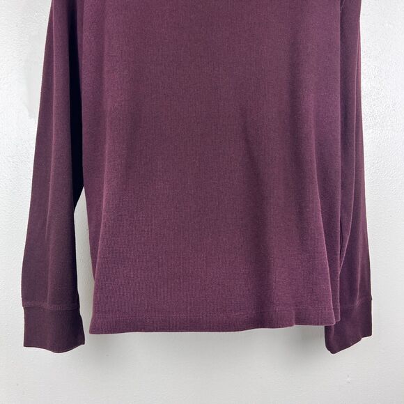 Goodfellow & Co Long Sleeve Shirt Men 2XL Burgundy Henley Knit Pullover - Picture 11 of 12
